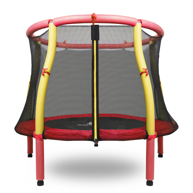 Aga Dětská trampolína 116 cm Červeno-žlutá + ochranná síť