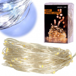 Aga LED Dekorativní Drát 10m 100LED Studená bílá