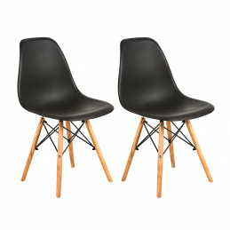 Aga 2x Jídelní židle Černá
