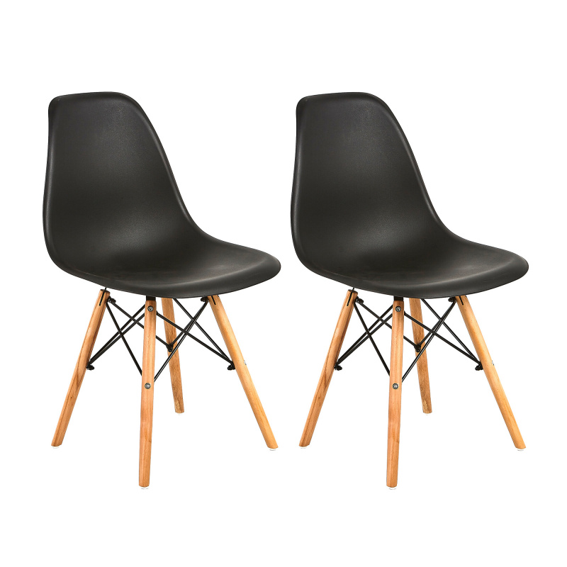 Aga 2x Jídelní židle Černá