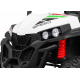 Grand Buggy Strong Lift for Kids White + pohon 4x4 + dálkové ovládání + nosič zavazadel + rádio MP3 + LED dioda