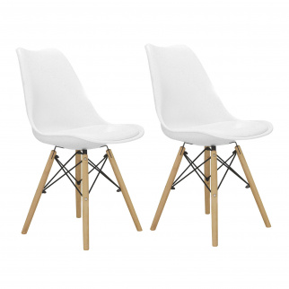 Aga 2x Jídelní židle MR2035 Bílá
