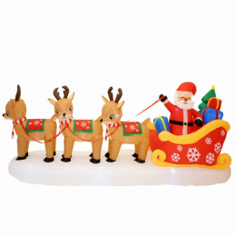 Nafukovací Mikuláš na saních dekorace