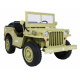 Retro vojenské auto pro 3 děti Matcha + pohon 4x4 + úložné prostory + EVA + pomalý start + MP3 LED