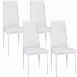 Židle GALA ekokůže bílá - 4 kusy