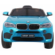 BMW X6M Elektrické dětské auto Modrá barva + dálkové ovládání + EVA + pomalý start + audio + LED dioda