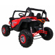 UTV-MX bateriová buggy pro děti Červená + pohon 4x4 + dálkové ovládání + LED audio + úložný prostor + EVA + pomalý start