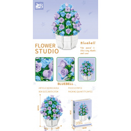 Sada Kostek Fialové Květiny 570ks.