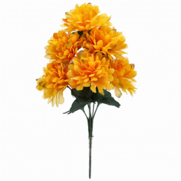 Kytice umělých květin žluté Chryzantémy - 36 cm