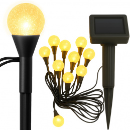 Sada 10 solárních zahradních lamp