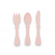 Sada dětských příborů z bioplastu BAMBOOM Růžové