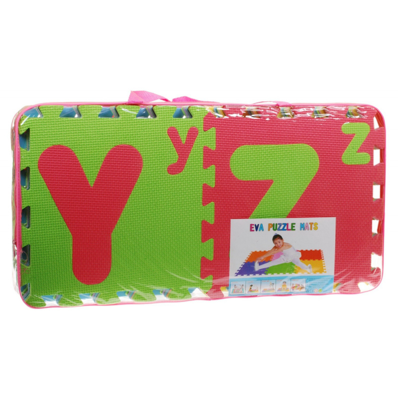 Pěnové puzzle Písmena pro děti 3+ EVA pěna + Velká malá písmena Abeceda + Podlahová podložka