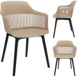 Plastová židle CORNIDO béžová