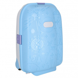 Dětský cestovní kufr na kolečkách, příruční zavazadlo modrý