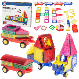 Magnetické bloky 3D puzzle dlaždice auto 110el.