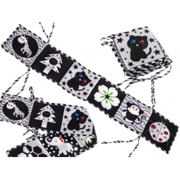 Aga Kontrastní senzorická knížka - Beruška a přátelé Černobílá