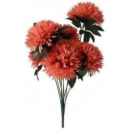 Kytice umělých květin růžové chryzantémy - 60 cm