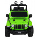 Jeep Wrangler Rubicon baterie pro děti Zelená + Dálkové ovládání + MP3 LED rádio + EVA kola