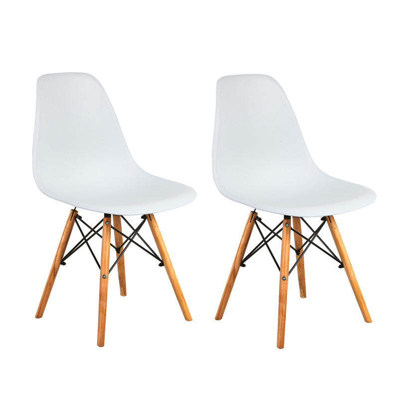 Aga 2x Jídelní židle Bílá