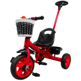 Tříkolka T8 červená s rukojetí Kola EVA Odrážedlo