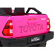 Toyota Hilux na baterie pro děti Růžová + pohon 4x4 + dálkové ovládání + 2 nosiče zavazadel + rádio MP3 + LED dioda