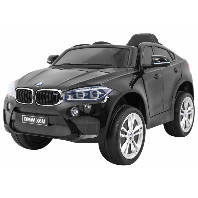 BMW X6M Elektrické dětské auto Lak černá + Dálkové ovládání + EVA + Pomalý start + Audio + LED