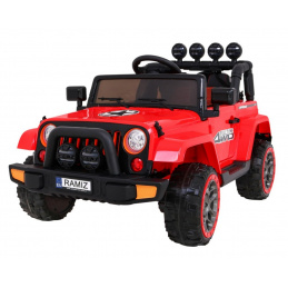 Dětské terénní auto 4WD na plný úvazek Červená + 4x4 + Dálkové ovládání + LED audio + Úložný prostor