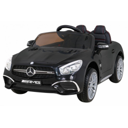 Mercedes Benz AMG SL65 S elektrický pro děti Černá + Dálkové ovládání + LED Audio + Eco kůže + EVA + Start zdarma
