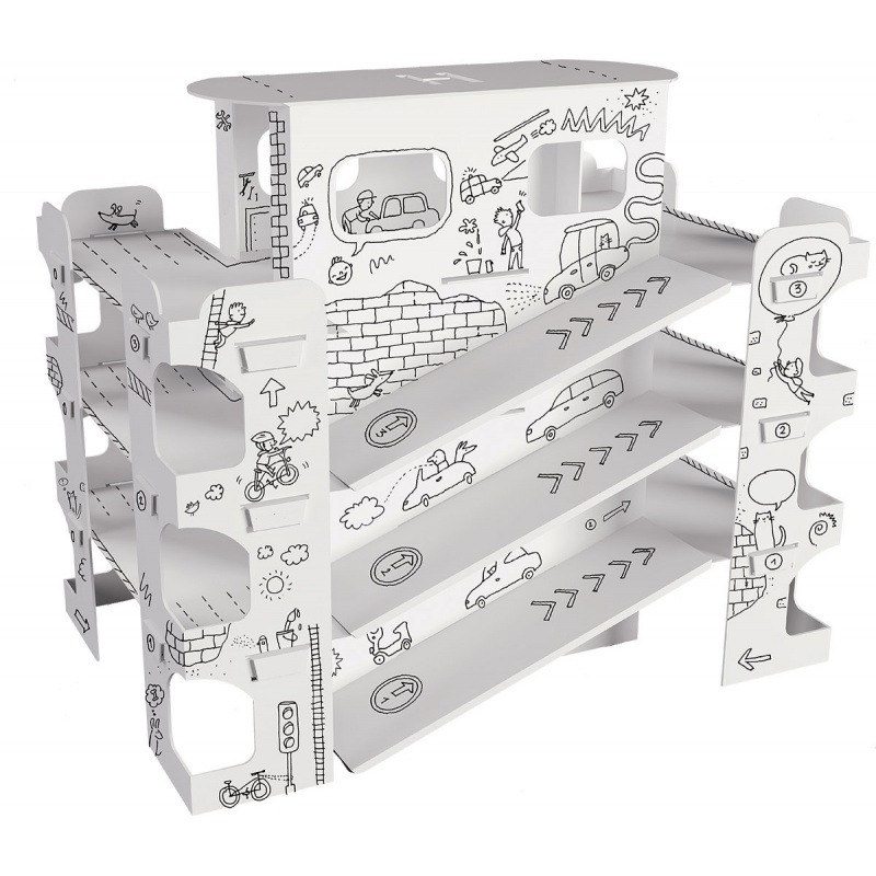 "Parkování" prostorové omalovánky XXL pro děti