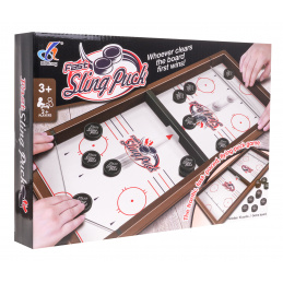 Arkádová hra Hoket pro děti 3+ a dospělé + dřevěná základna + střílející puky