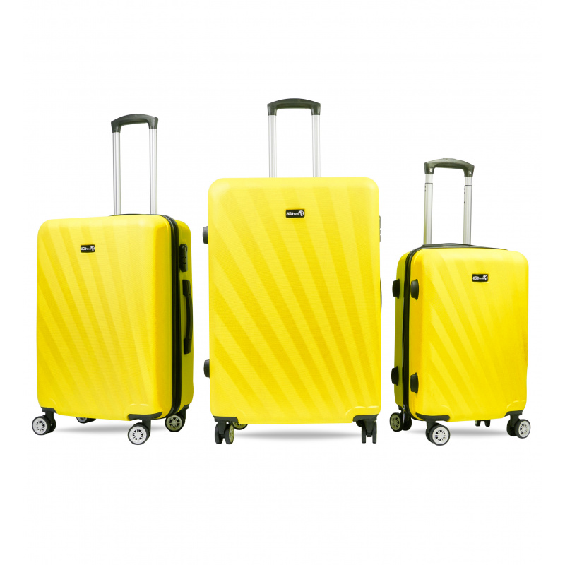 Aga Travel Sada cestovních kufrů Žlutá 2CZ027 - II. JAKOST