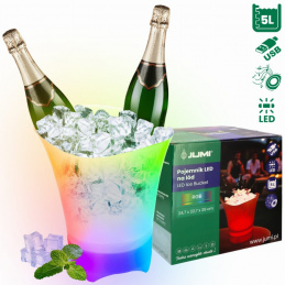 Kbelík na led 5 L světlo RGB LED chladič BLUETOOTH reproduktor