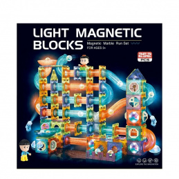 BK1 MAGNETICKÉ STAVEBNICE SVÍTÍCÍ KULIČKOVÁ DRÁHA 252 ks