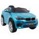 BMW X6M Elektrické dětské auto Modrá barva + dálkové ovládání + EVA + pomalý start + audio + LED dioda