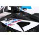 Dětská bateriová motorka BMW HP4 Bílá + pomocná kolečka + pomalý start + EVA + MP3 LED