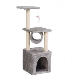 Aga Škrabadlo pro kočky 30x30x90 cm Šedé