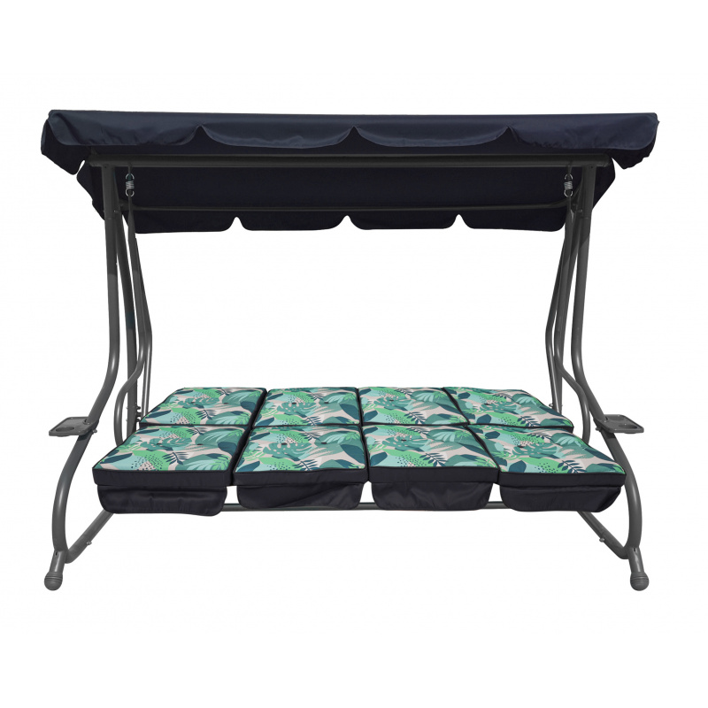 Obrovské zahradní houpačka sedadlo opletení 2x1 Monstera listy