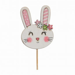 Dřevěný zajíček na velikonočním zápichu