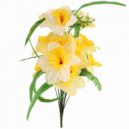 Kytice umělých květin žluté Narcisy - 52 cm
