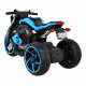 Budoucí dětská motorka na baterie Modrá + Audio panel + Pomalý start + Kola EVA