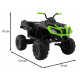 Čtyřkolka XL ATV 2,4GHz na baterie pro děti černá/zelená + dálkové ovládání + pohon 4x4 + nosič zavazadel + pomalý rozjezd + EVA + LED audio