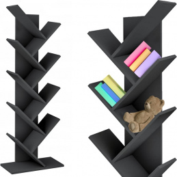 Stojan na knihy černý 152 cm