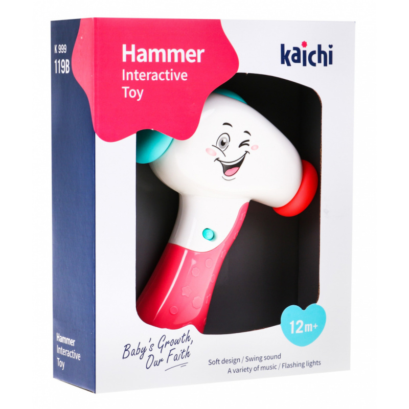 Interaktivní kladivo pro děti 12m+ Světla a zvuky pro malé kutily