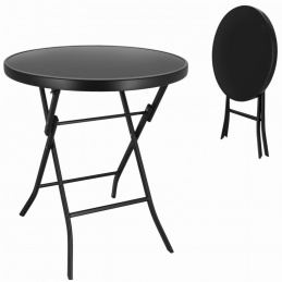 Skládací kulatý zahradní stolek - 60 cm
