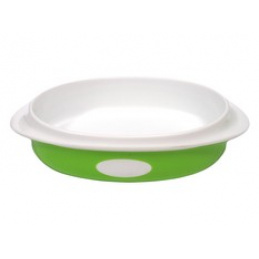 Hluboký talíř 4m+ POUPY Zelený