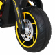 Budoucí dětská motorka na baterie Žlutá + Audio panel + Pomalý start + Kola EVA