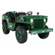 Retro vojenské auto pro 3 děti Zelené + pohon 4x4 + úložné prostory + EVA + pomalý start + MP3 LED