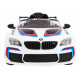 BMW M6 GT3 Autíčko na baterie pro děti Bílé + ventilace + zvuky MP3 Světla + dálkové ovládání