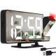 Zrcadlové hodiny s projektorem Černé Izoxis 19576