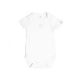 BAMBOOM Bambusové body s krátkým rukávem 12-18m Bílé